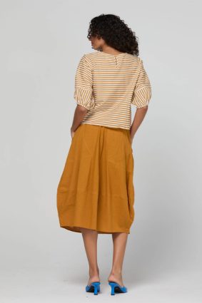Boom Shankar Ava Top Mustard Stripe with puff sleeves and button backBoom Shankar Ava Top Mustard Stripe with puff sleeves and button backBoom Shankar Ava Top Mustard Stripe with puff sleeves and button backBoom Shankar Ava Top Mustard Stripe with puff sleeves and button back