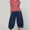 Boom Shankar Bellissimo Tee Roma in red and blue stripes with a mandarin collar