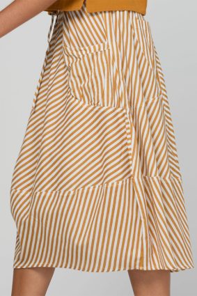 Boom Shankar Guru Skirt Mustard Stripe cotton linen skirt