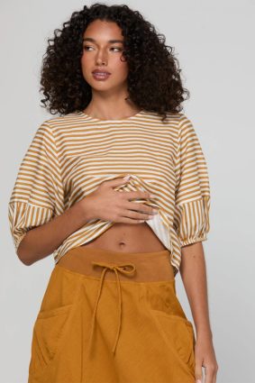 Boom Shankar Guru Skirt Turmeric cotton linen skirt