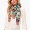 Johnny Was floral print Carlina silk scarf in multi-color