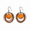 Jolly Venezia orange drop earrings made with Venetian glass beads