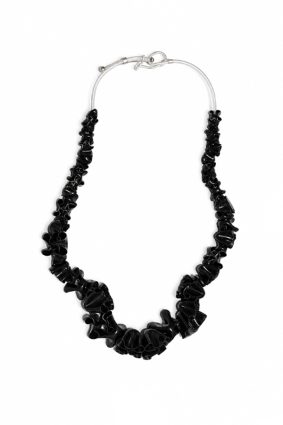 Magmalab handcrafted black contemporary necklace