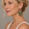 Materia Design artisan grass green statement earrings made in Italy