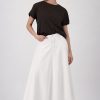 Monari basic coffee colored top featuring delicate sparkling jewelry detailing on the short sleeve cuffs
