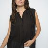 Mos Mosh black sleeveless summer blouse