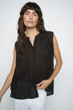 Mos Mosh black sleeveless summer blouse