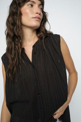 Mos Mosh black sleeveless summer blouse