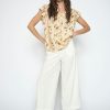 Mos Mosh white cotton blend summer pants
