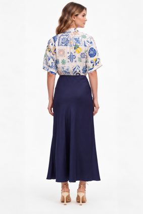 The Dreamer Label Arden Skirt in navy blue